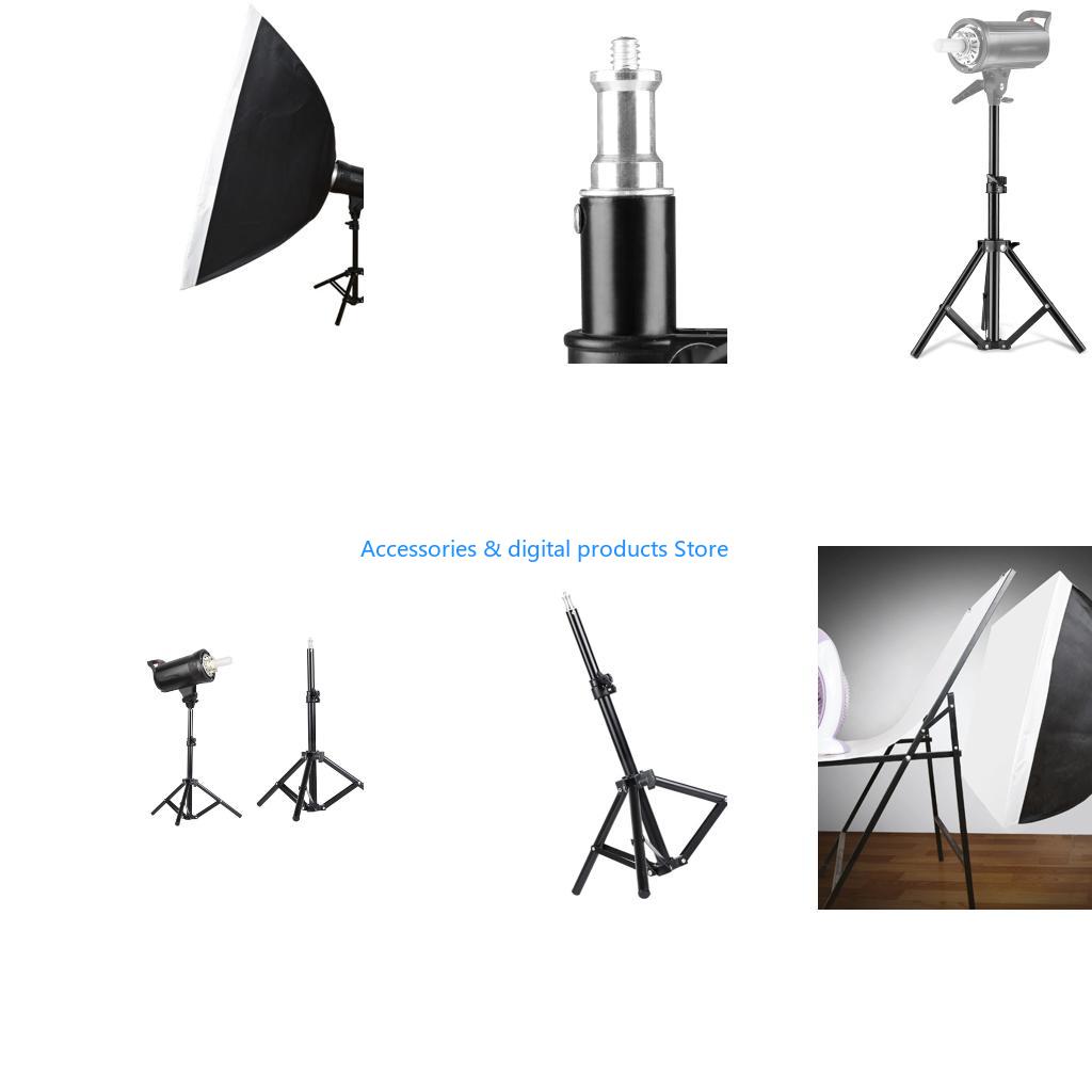 Photography Lighting Design - 77JD プロの写真撮影ライトスタンド 1/4 インチネジサポート高耐久スタジオ機器高さ調節可能な折りたたみデザイン