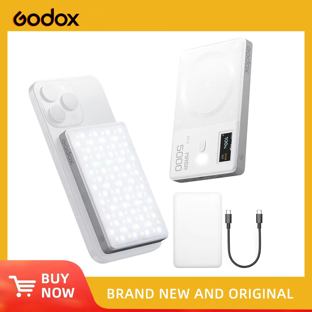 Photography Lighting Design - Godox MA5R マグネット式充電フルカラーLEDライト 1800K～10000K RGB 超薄型デザイン
