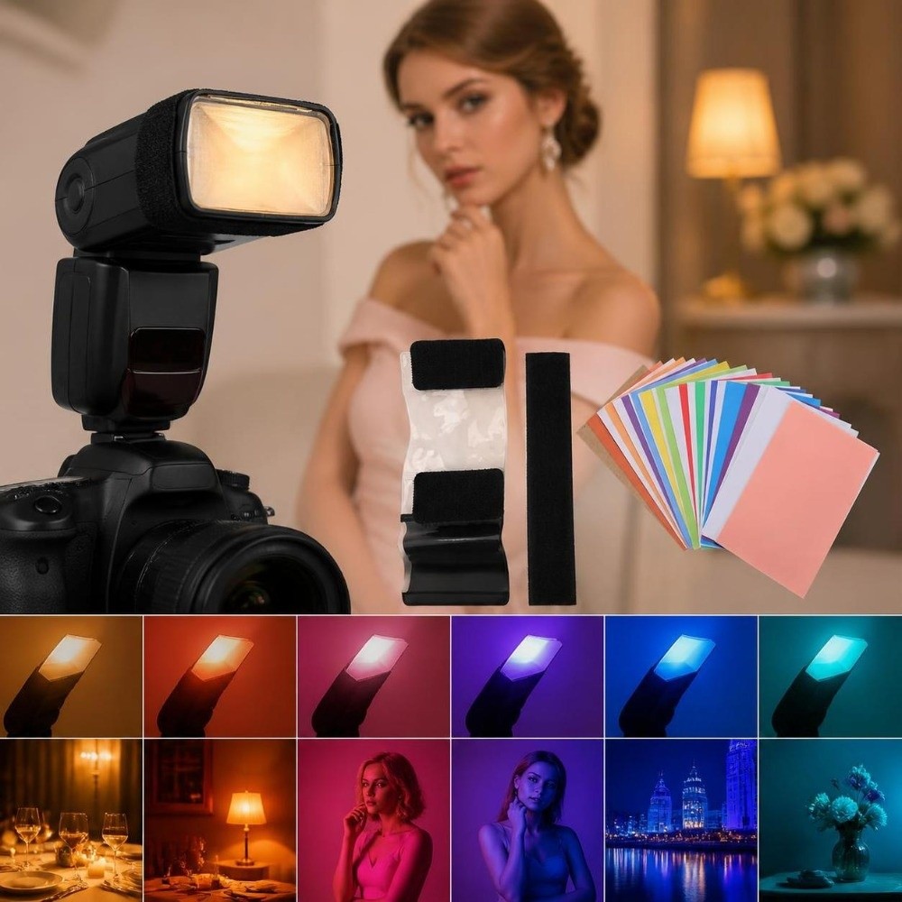 Photography Lighting Design - 2セット 12色 カラーコレクションジェル PVC素材 透明デザイン ライトジェルフィルター