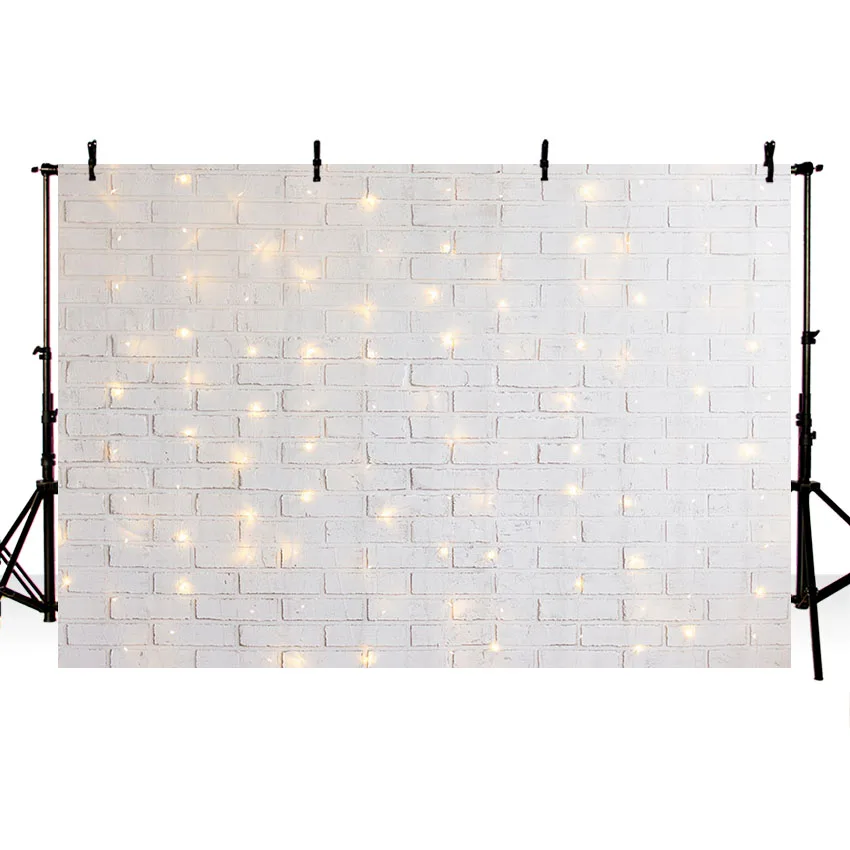 Photography Lighting White Background - Mehofond クリスマス写真撮影背景 光沢のある白いレンガ壁ポートレート写真撮影背景装飾写真スタジオ