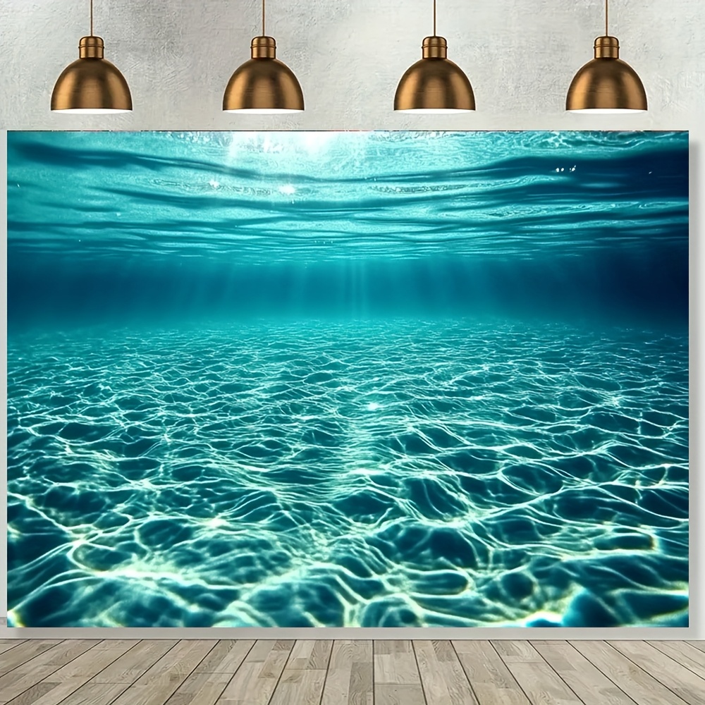 Photography Lighting Design - 1 個、100% ポリエステル繊維水族館の背景、ライトグリーンの水の波紋デザイン、多目的写真スタジオ小道具