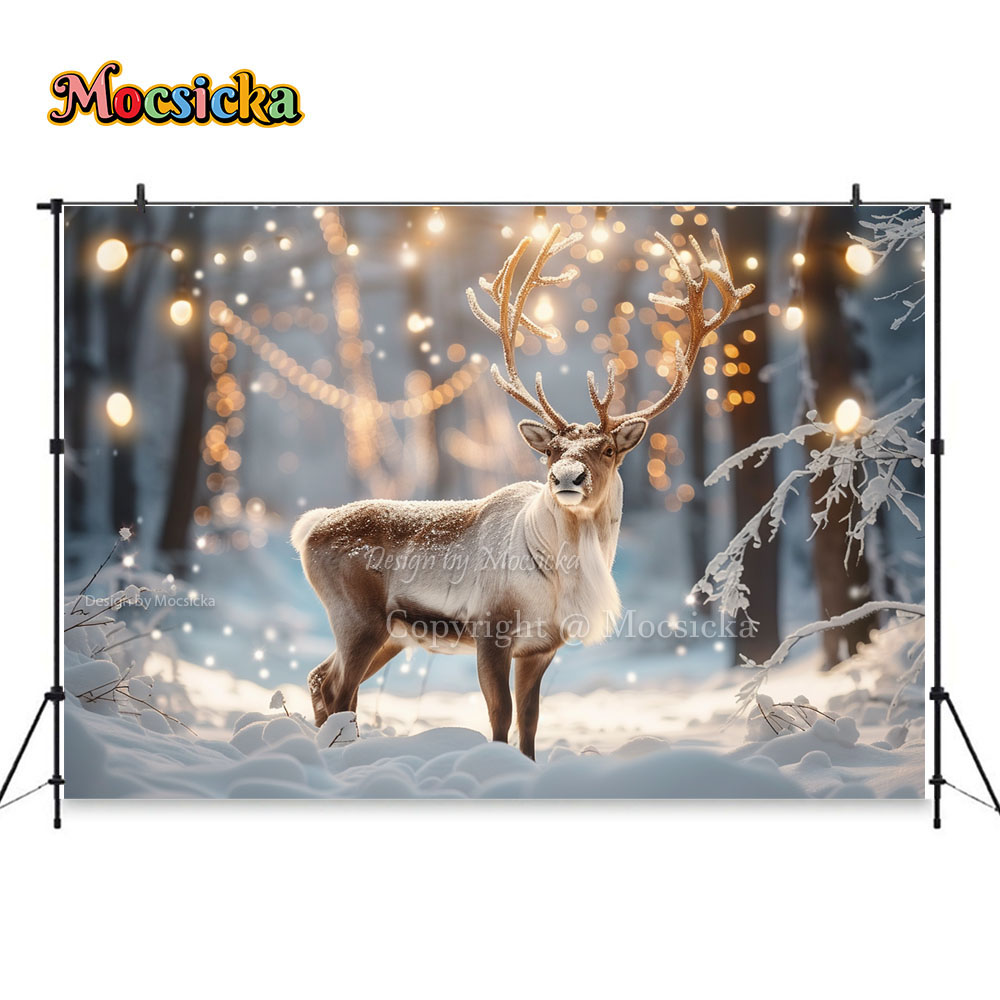 冬の雪の背景,スタジオのトナカイ,クリスマスの不思議の国,自 - Photography Natural Lighting のレビューと価格