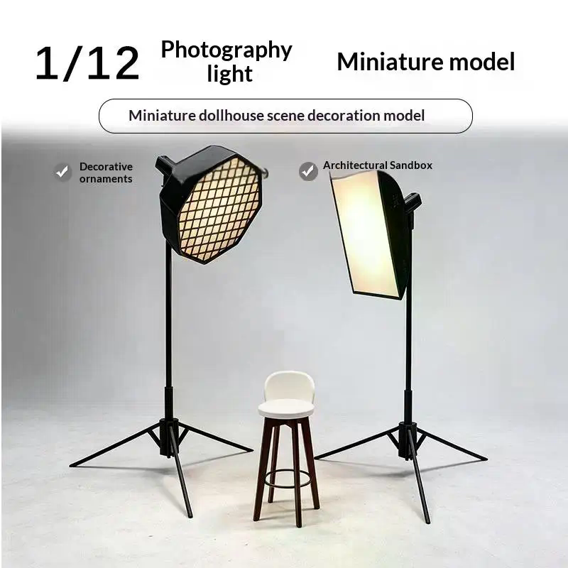 /Cna/1/12 ドールハウスミニスタジオライトセット、ソ - Photography Natural Lighting のレビューと価格