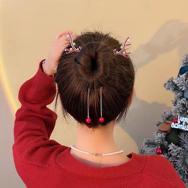 女性向けのクリスマスをテーマにしたヘアクリップ。トナカイの角 - Photography Lighting Design のレビューと価格