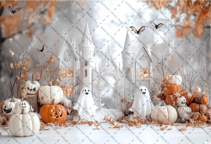 Mehofond 写真撮影背景幕 魔法のハロウィン ホワイト - Photography Lighting White Background のレビューと価格