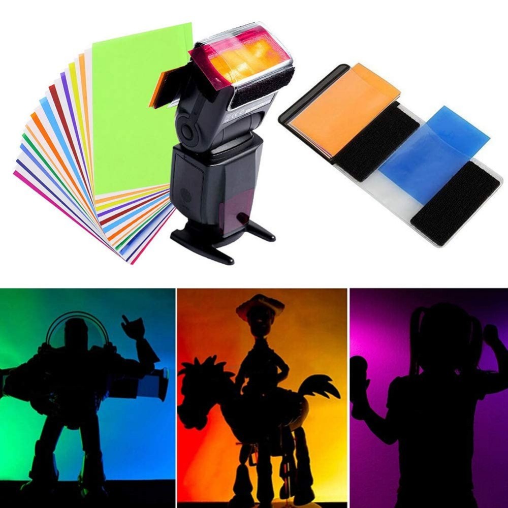 12色カメラフラッシュジェル照明フィルターキット、ユニバーサ - Photography Lighting For Portraits のレビューと価格
