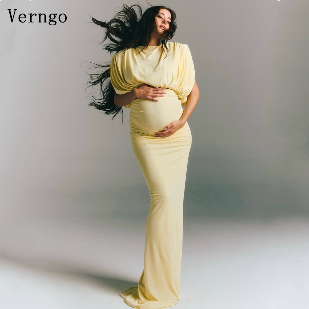 Verngo ライトイエロークレープマタニティドレススリムス - Photography Natural Lighting のレビューと価格