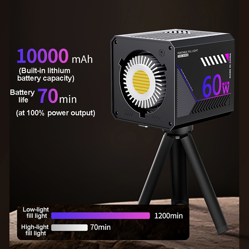 60W RGBビデオライト ポータブルLED撮影スタジオライ - Photography Natural Lighting のレビューと価格